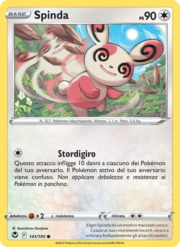 Spinda — Tempesta Argentata 141 Italian Pokémon card