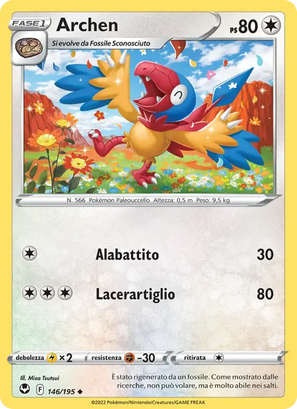 Archen — Tempesta Argentata 146 Italian Pokémon card