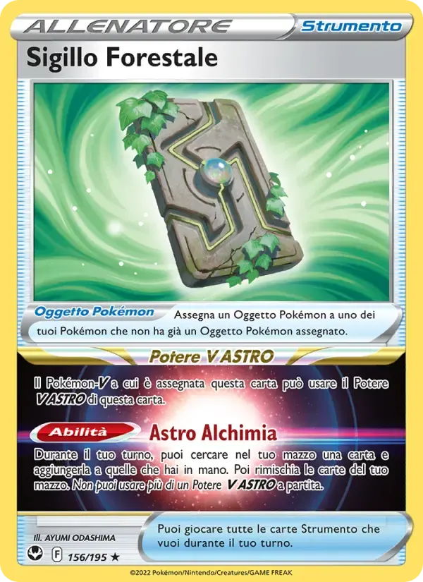 Sigillo Forestale — Tempesta Argentata 156 Italian Pokémon card