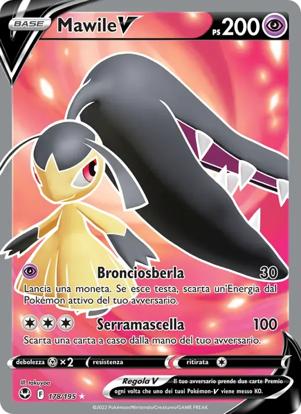 Mawile V — Tempesta Argentata 178 Italian Pokémon card
