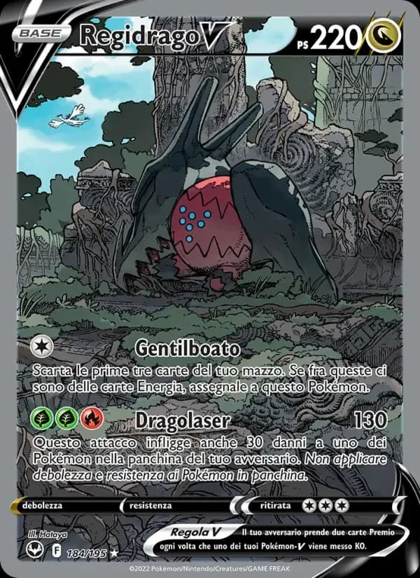 Regidrago V — Tempesta Argentata 184 Italian Pokémon card