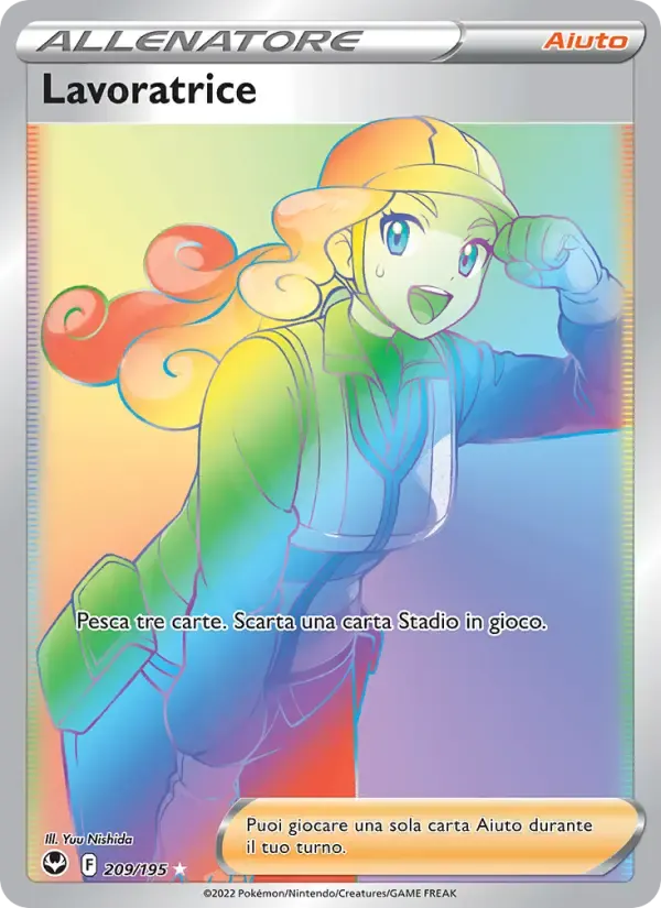 Lavoratrice — Tempesta Argentata 209 Italian Pokémon card