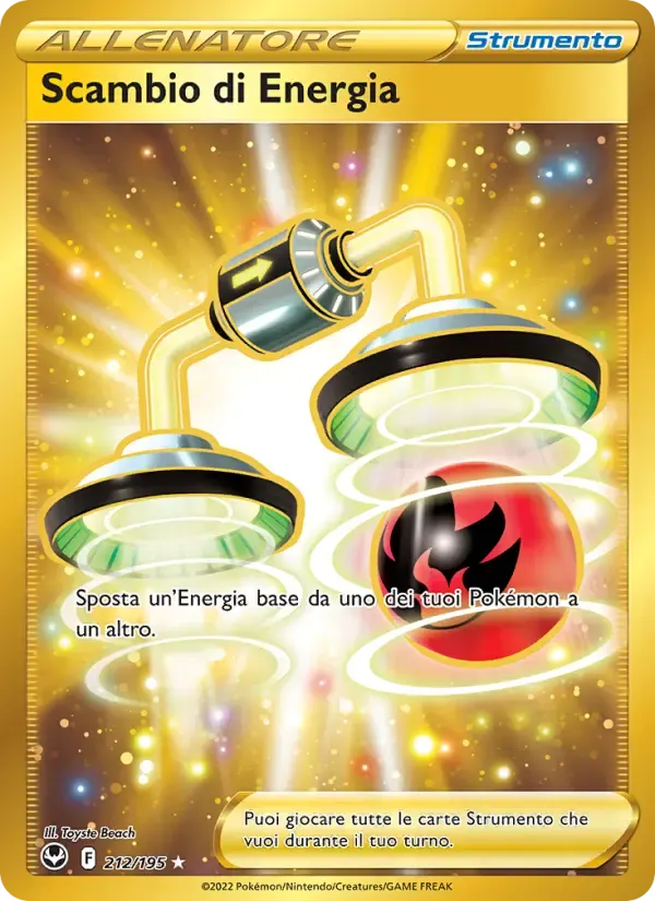 Scambio di Energia — Tempesta Argentata 212 Italian Pokémon card