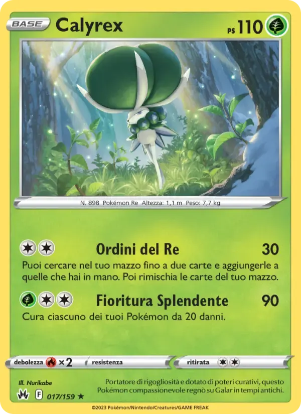 Calyrex — Zenit Regale 17 Italian Pokémon card