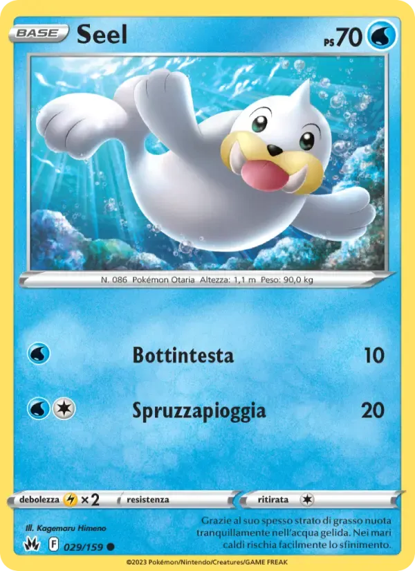 Seel — Zenit Regale 29 Italian Pokémon card