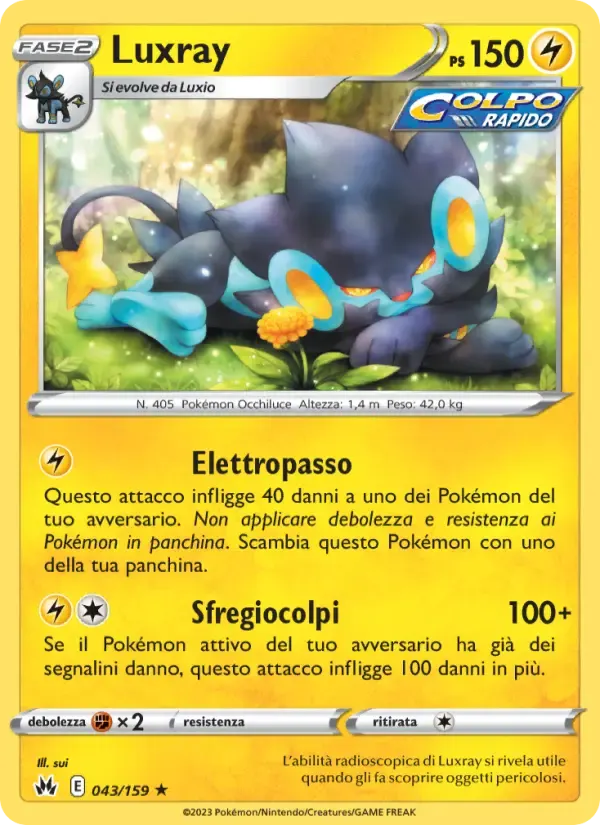Luxray — Zenit Regale 43 Italian Pokémon card