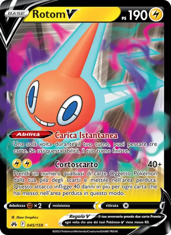 Rotom V — Zenit Regale 45 Italian Pokémon card
