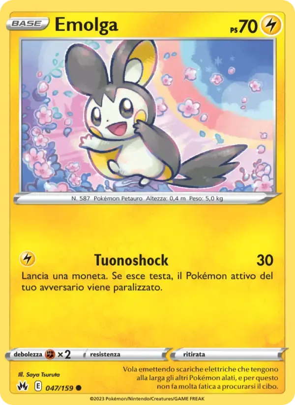 Emolga — Zenit Regale 47 Italian Pokémon card