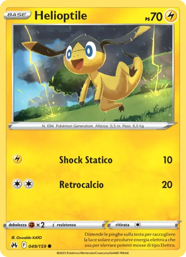 Helioptile — Zenit Regale 49 Italian Pokémon card