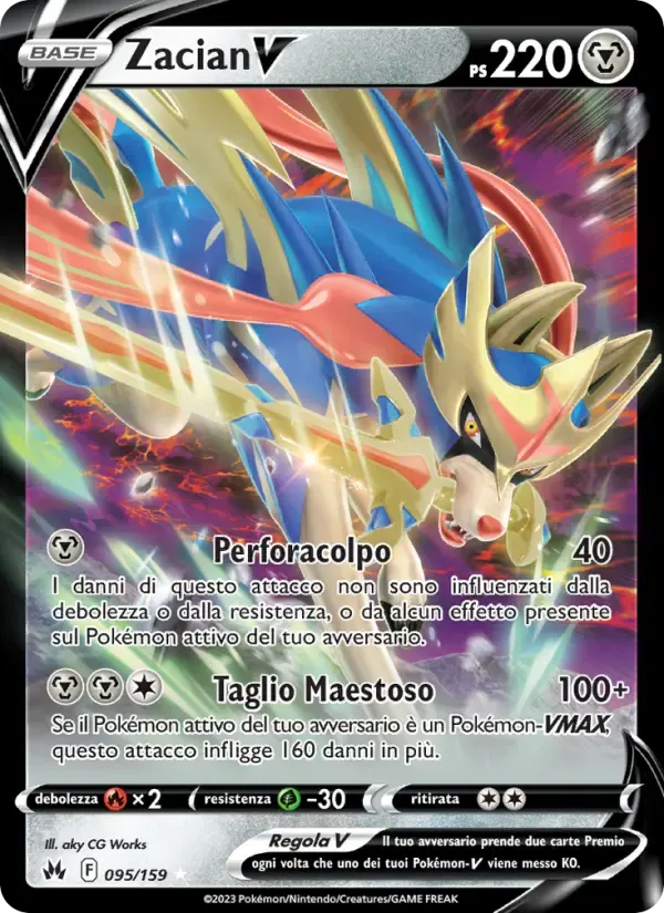 Zacian V — Zenit Regale 95 Italian Pokémon card