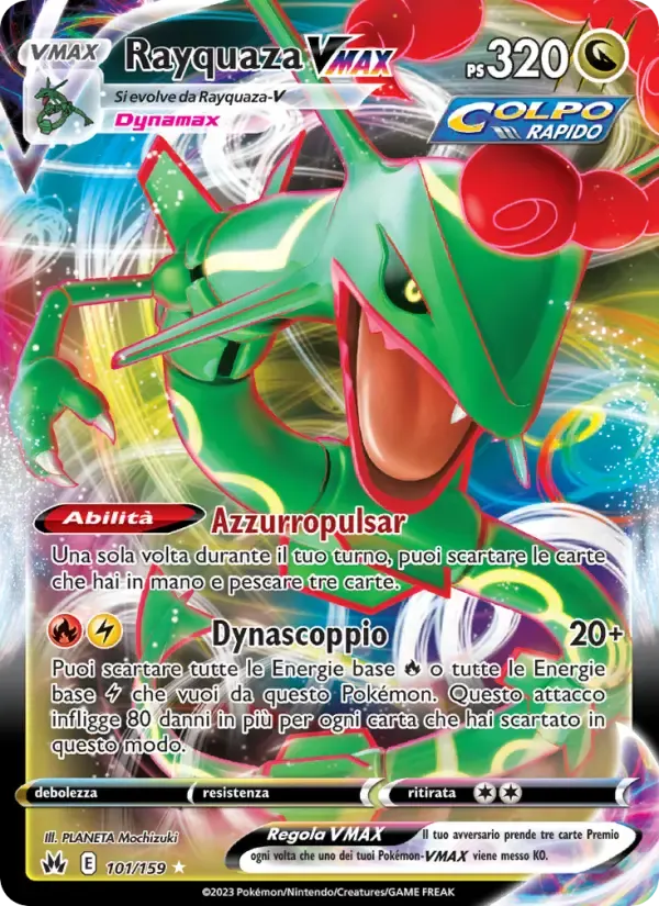 Rayquaza VMAX — Zenit Regale 101 Italian Pokémon card