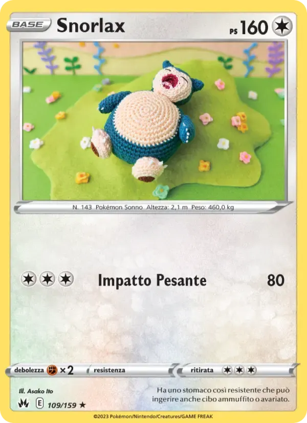 Snorlax — Zenit Regale 109 Italian Pokémon card
