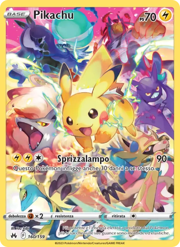 Pikachu — Zenit Regale 160 Italian Pokémon card