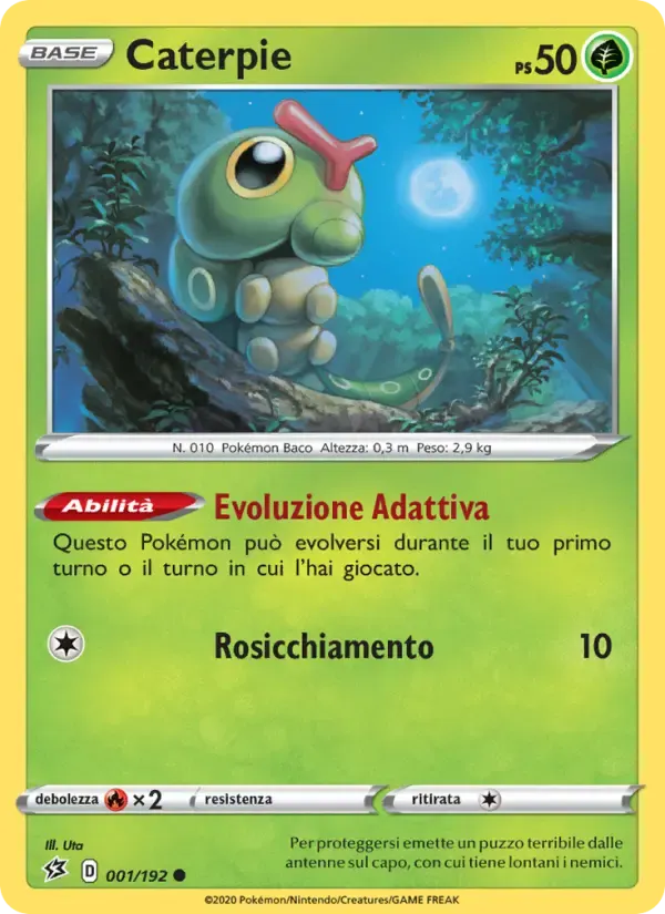 Caterpie — Fragore Ribelle 1 Italian Pokémon card