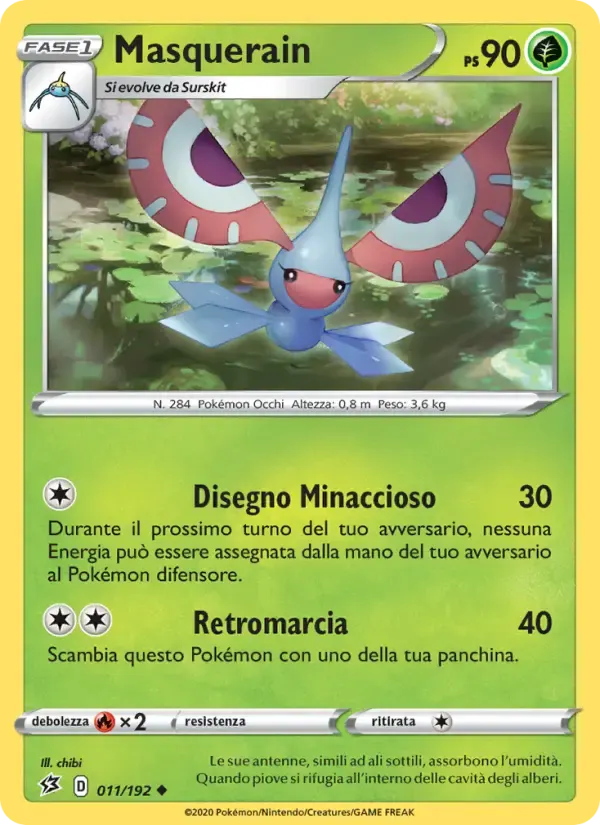 Masquerain — Fragore Ribelle 11 Italian Pokémon card