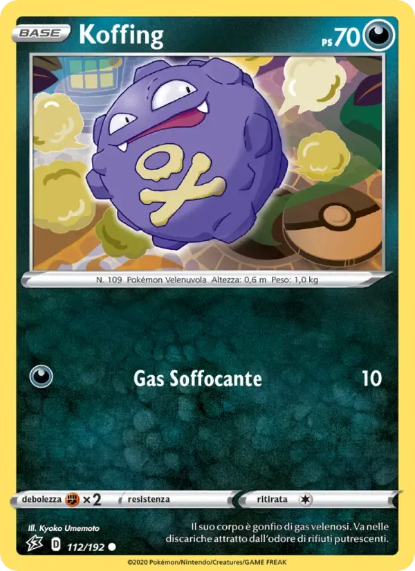 Koffing — Fragore Ribelle 112 Italian Pokémon card