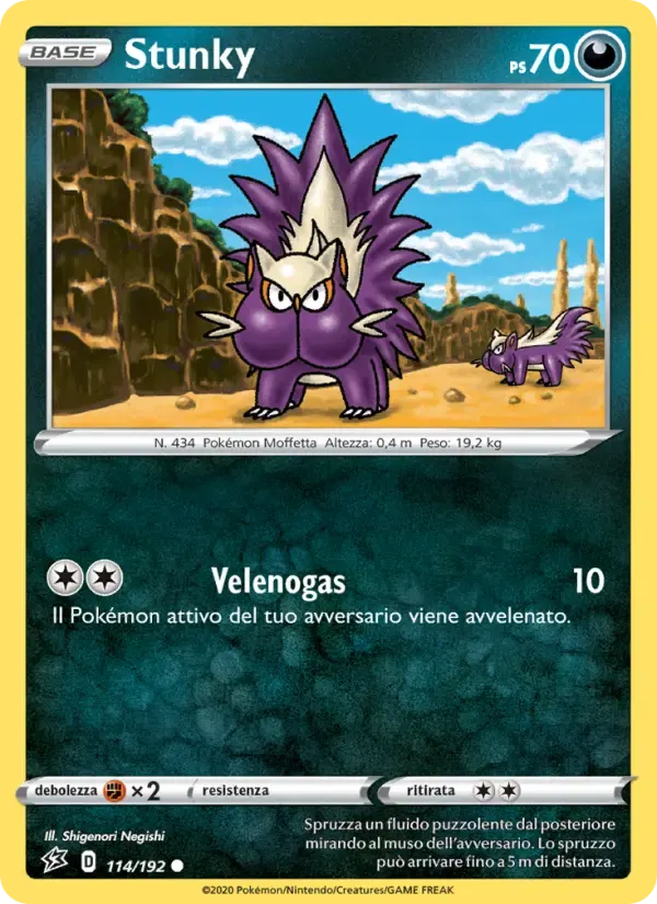 Stunky — Fragore Ribelle 114 Italian Pokémon card