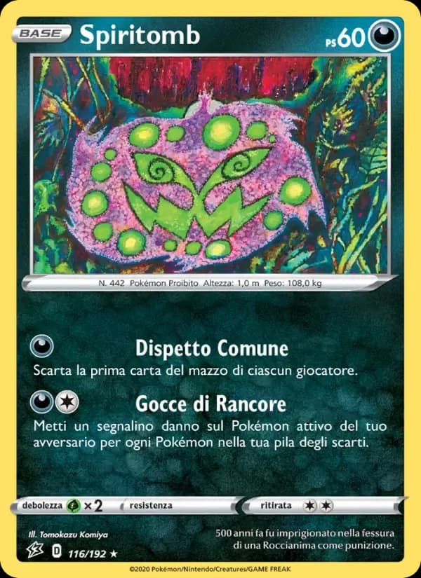 Spiritomb — Fragore Ribelle 116 Italian Pokémon card