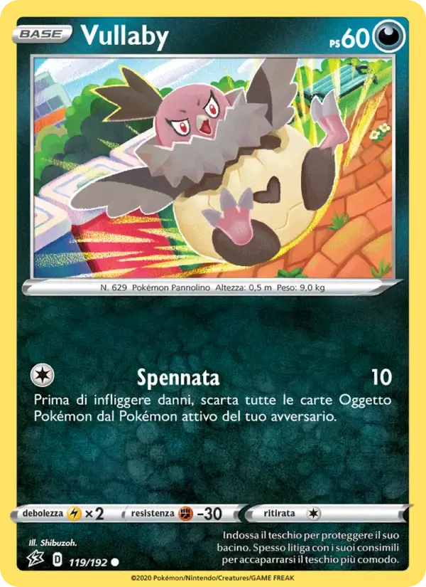 Vullaby — Fragore Ribelle 119 Italian Pokémon card