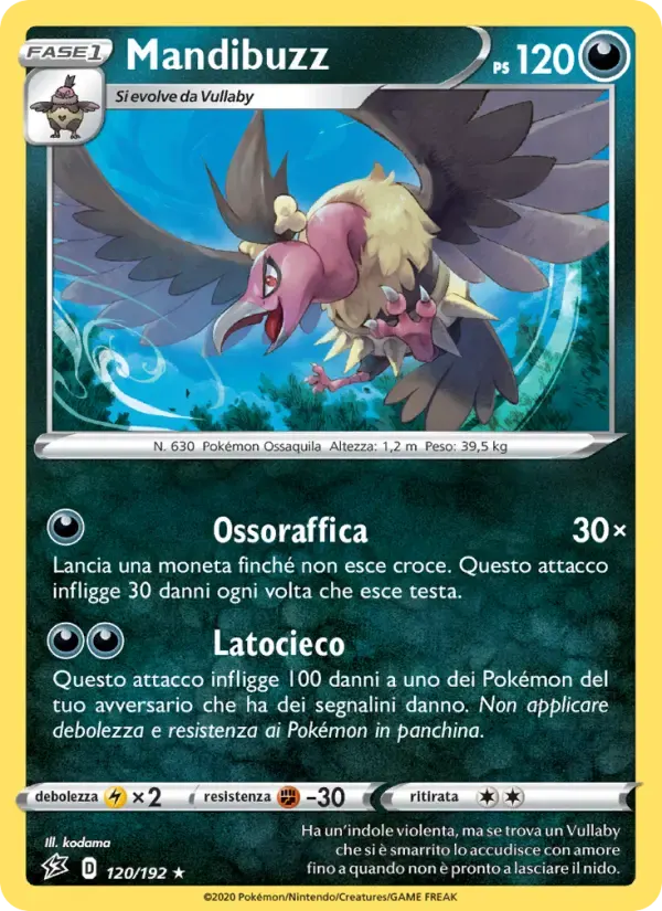Mandibuzz — Fragore Ribelle 120 Italian Pokémon card