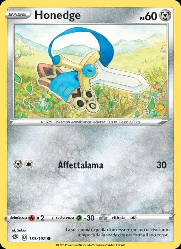 Honedge — Fragore Ribelle 133 Italian Pokémon card