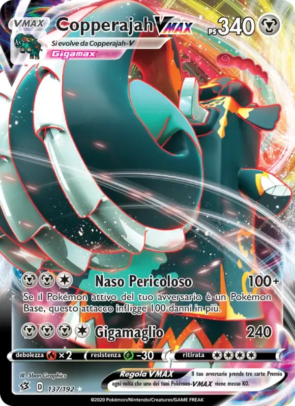 Copperajah VMAX — Fragore Ribelle 137 Italian Pokémon card