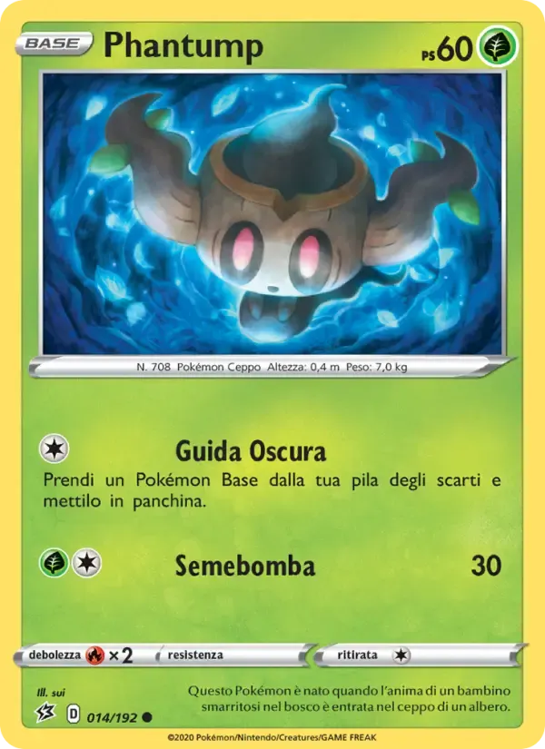 Phantump — Fragore Ribelle 14 Italian Pokémon card