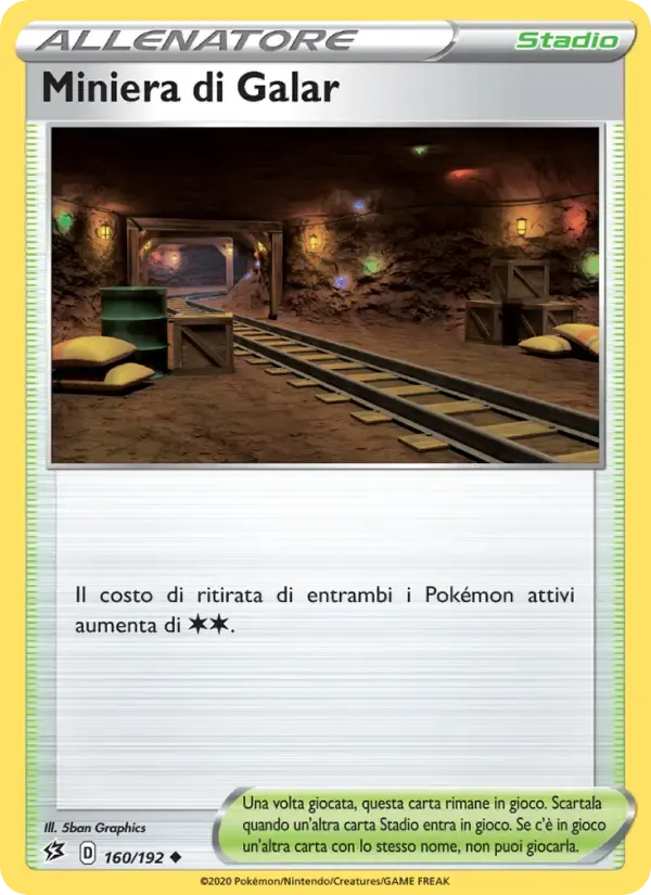 Miniera di Galar — Fragore Ribelle 160 Italian Pokémon card