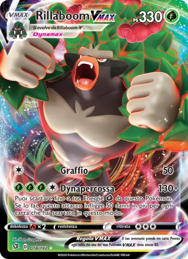 Rillaboom VMAX — Fragore Ribelle 18 Italian Pokémon card