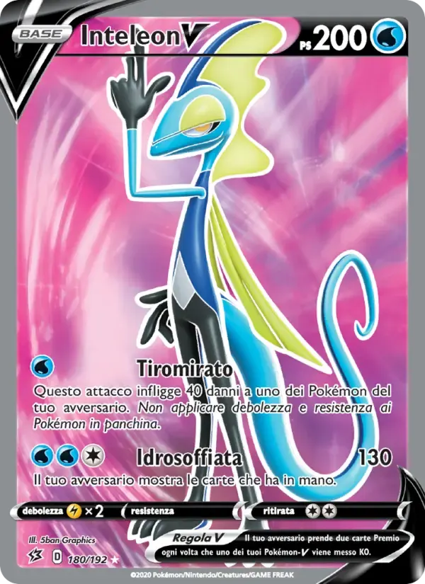 Inteleon V — Fragore Ribelle 180 Italian Pokémon card