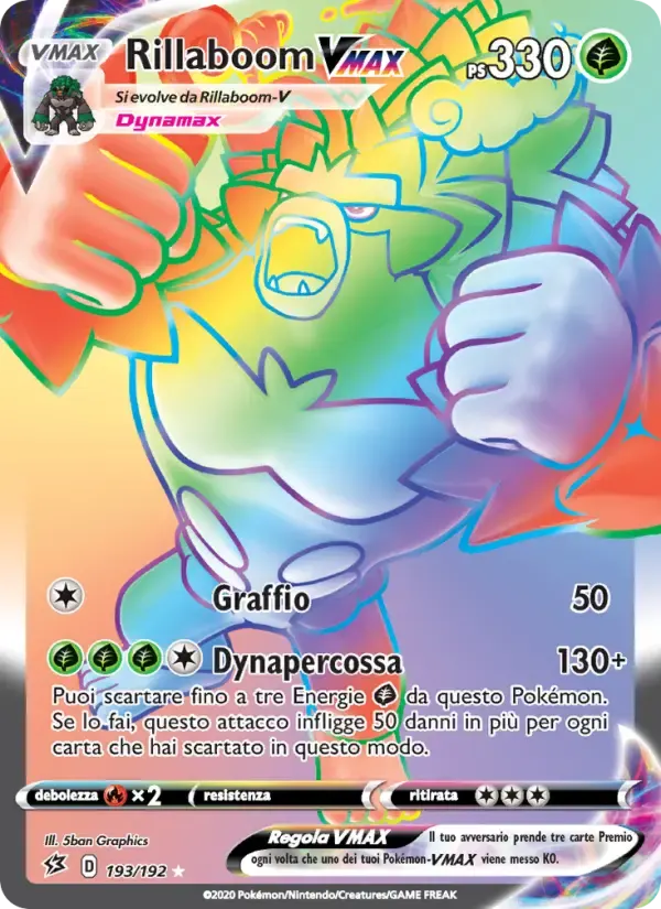 Rillaboom VMAX — Fragore Ribelle 193 Italian Pokémon card