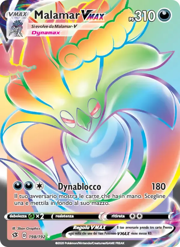 Malamar VMAX — Fragore Ribelle 198 Italian Pokémon card