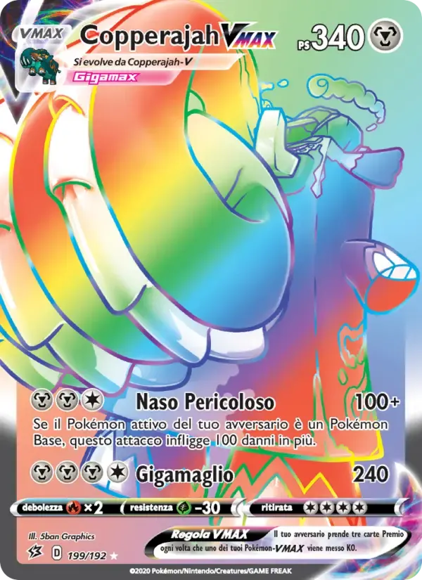 Copperajah VMAX — Fragore Ribelle 199 Italian Pokémon card