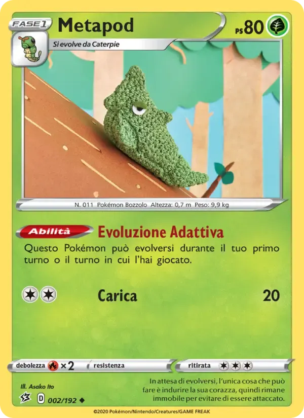 Metapod — Fragore Ribelle 2 Italian Pokémon card