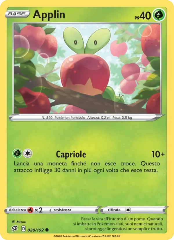 Applin — Fragore Ribelle 20 Italian Pokémon card