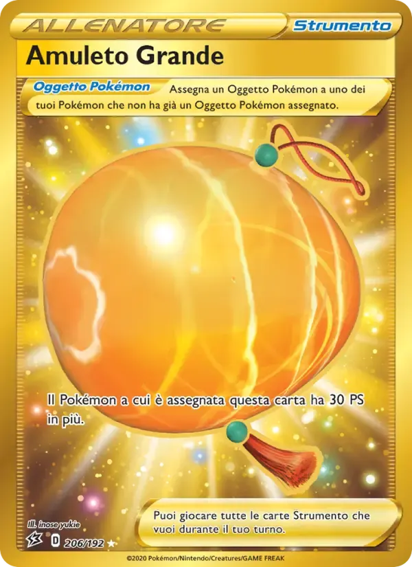 Amuleto Grande — Fragore Ribelle 206 Italian Pokémon card
