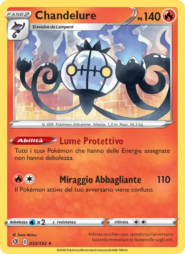 Chandelure — Fragore Ribelle 33 Italian Pokémon card