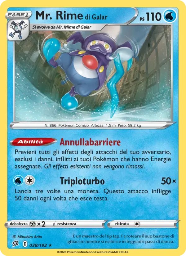 Mr. Rime di Galar — Fragore Ribelle 38 Italian Pokémon card