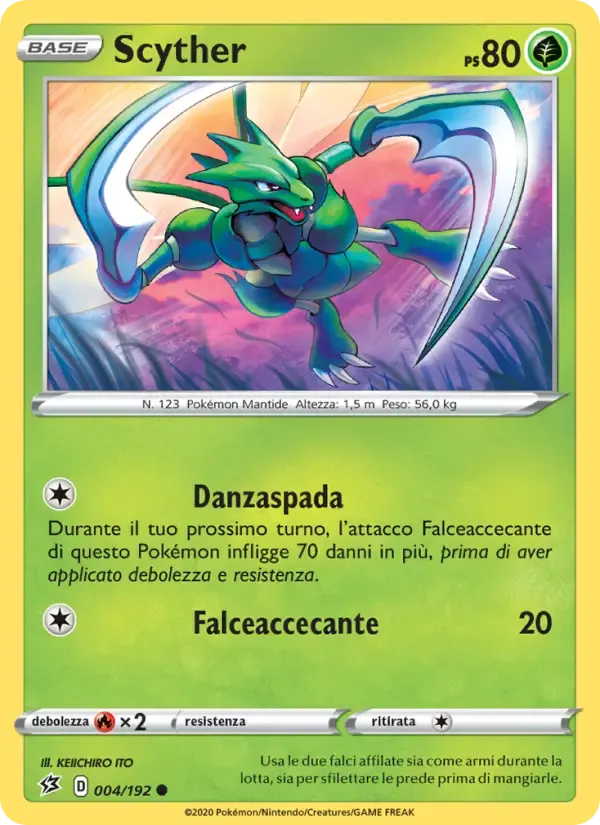 Scyther — Fragore Ribelle 4 Italian Pokémon card