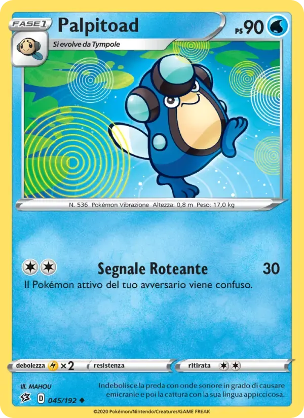 Palpitoad — Fragore Ribelle 45 Italian Pokémon card
