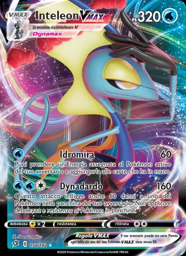 Inteleon VMAX — Fragore Ribelle 50 Italian Pokémon card