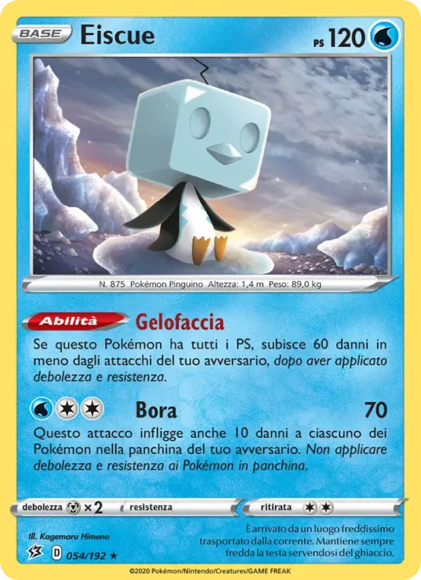 Eiscue — Fragore Ribelle 54 Italian Pokémon card
