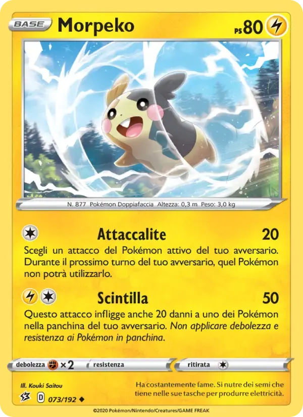 Morpeko — Fragore Ribelle 73 Italian Pokémon card