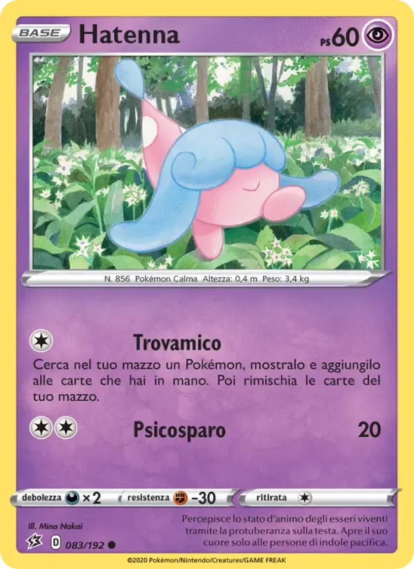 Hatenna — Fragore Ribelle 83 Italian Pokémon card