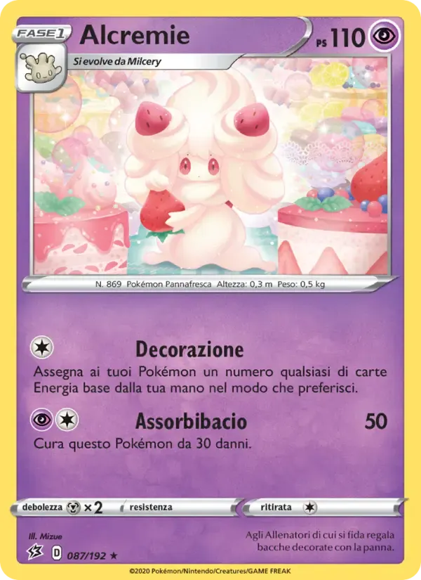 Alcremie — Fragore Ribelle 87 Italian Pokémon card