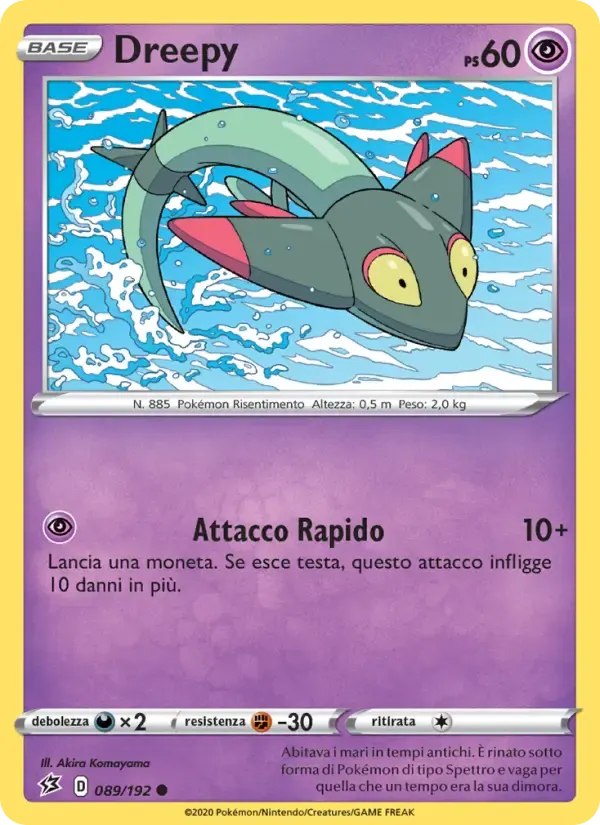 Dreepy — Fragore Ribelle 89 Italian Pokémon card