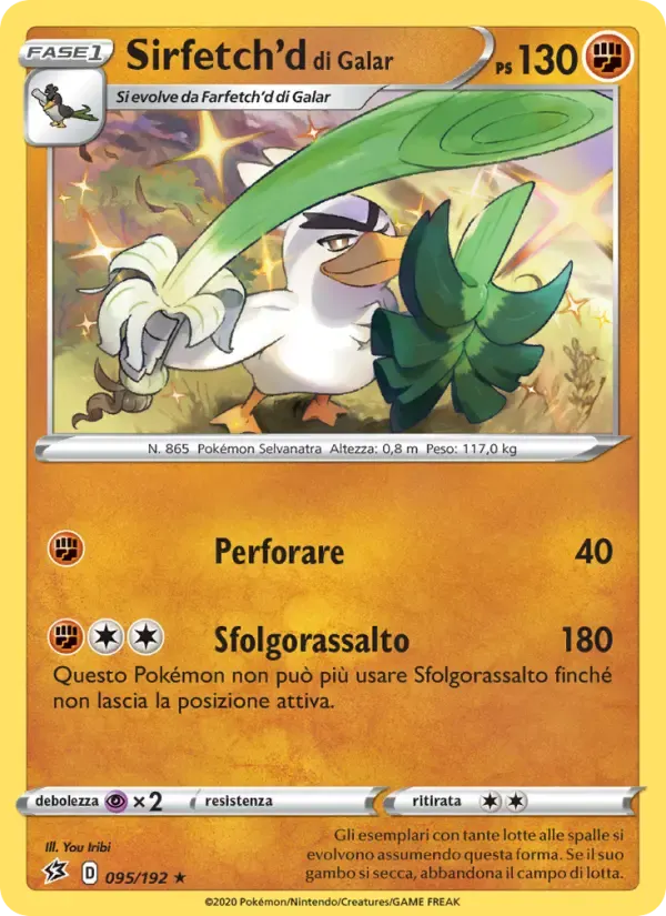 Sirfetch'd di Galar — Fragore Ribelle 95 Italian Pokémon card