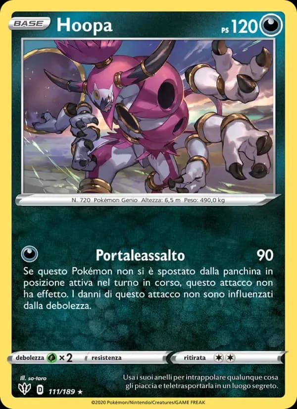 Hoopa — Fiamme Oscure 111 Italian Pokémon card
