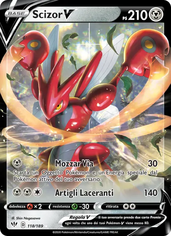 Scizor V — Fiamme Oscure 118 Italian Pokémon card