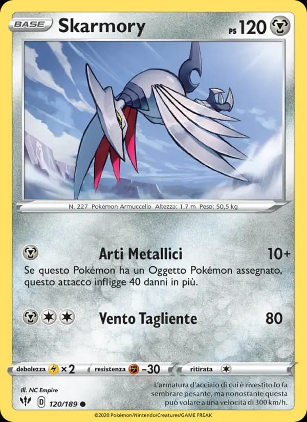 Skarmory — Fiamme Oscure 120 Italian Pokémon card